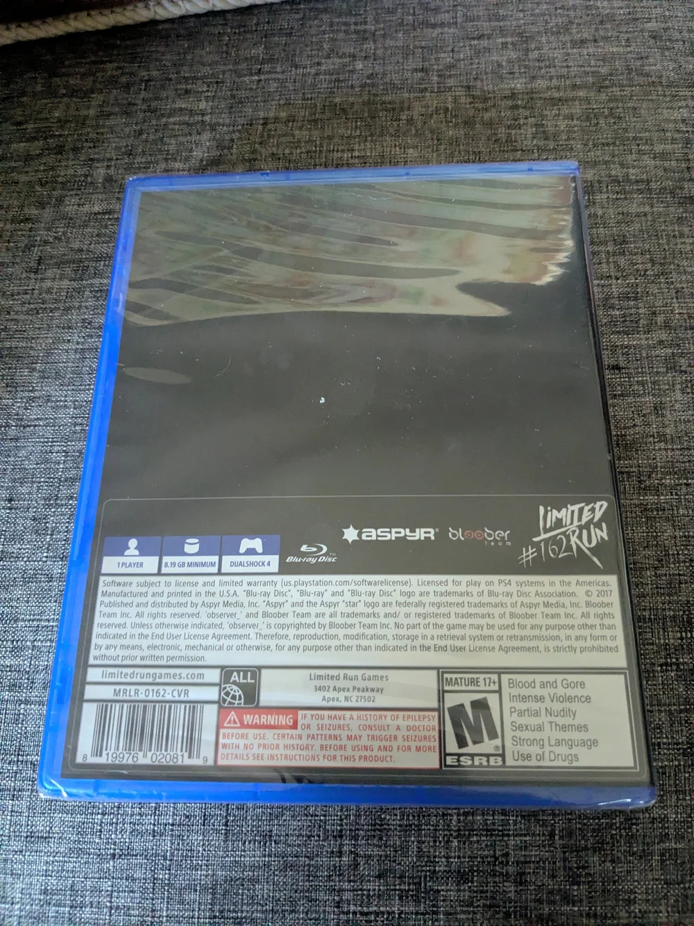 Sony PS4 Observer – Blue and Black Case